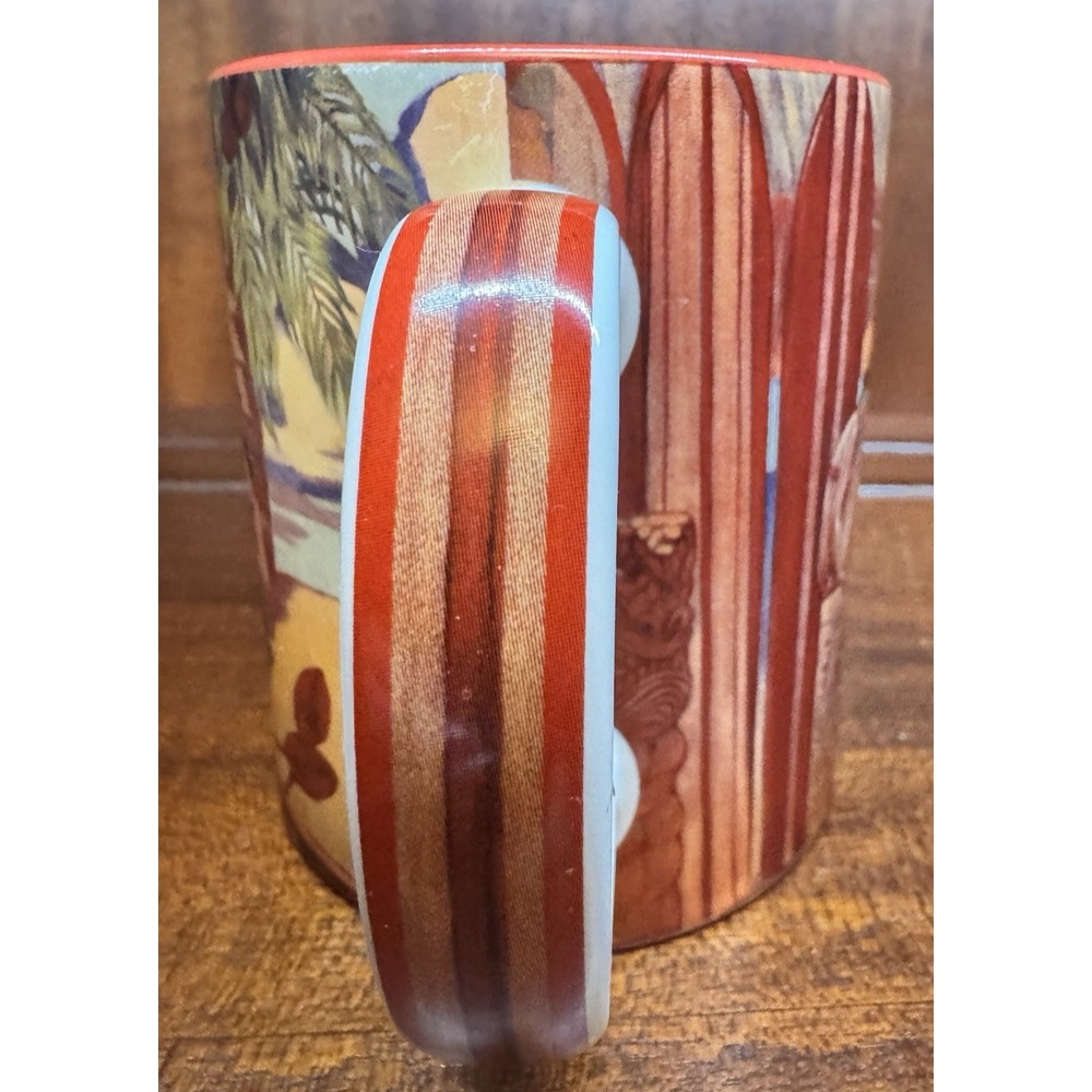 Hawaiian Island Heritage Vintage Ceramic Mug Rick Sharp Kona Surfboard Rentals - Picture 6 of 14
